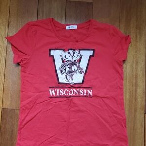 47 Women's Red Wisconsin Short Sleeve Tee